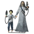 Ashfall Duo Animatronic, the pair hand in hand on one metal frame, studio packshot