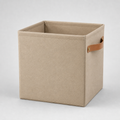 Canvas Storage Bin with Leather Handles