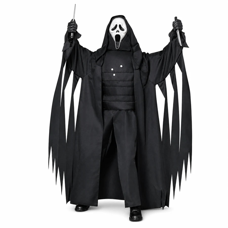 Shrouded Screamer Animatronic, 6.5 ft, studio packshot on white